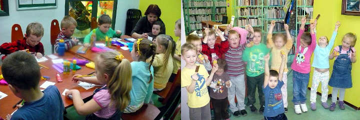 Zdjęcia z zajęć, Klubu plastycznego - RUDZIK które odbyły się 02 kwietnia 2014r. w Saloniku Artystycznym Filii nr 16