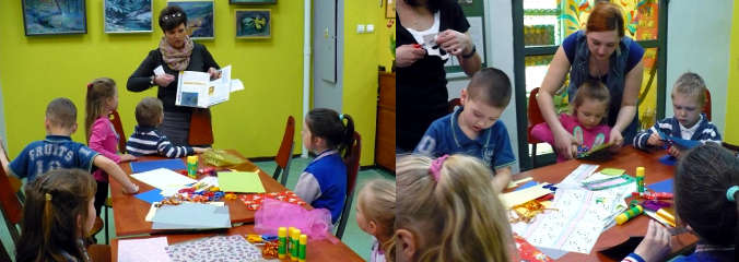 Zdjęcia z zajęć, Klubu plastycznego - RUDZIK które odbyły się 13 Marca 2014 r. w Saloniku Artystycznym Filii nr 16