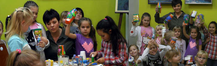 Potrafię wyczarować i namalować dźwięki. Klubu plastyczny - RUDZIK w Saloniku Artystycznym Filii nr 16