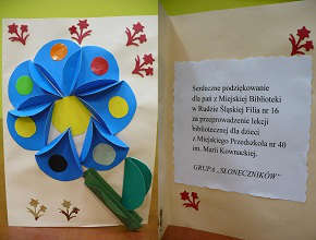 Odwiedziny dzieci z Przedszkola nr 40, Klubu plastycznego - RUDZIK które odbyły się 19 Lutego 2014r. w Saloniku Artystycznym Filii nr 16