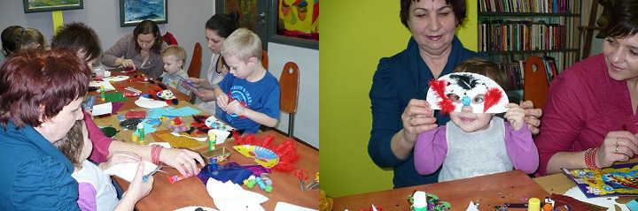 Zdjęcia z zajęć dla dzieci, Klubu plastycznego - RUDZIK które odbyły się 13 lutego 2014 r. w Saloniku Artystycznym Filii nr 16